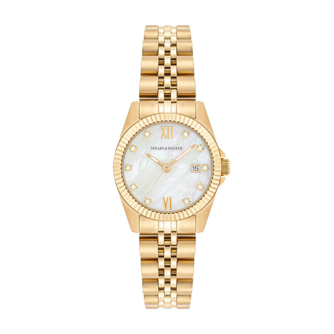 Damen Quarzuhr gelbgold Edelstahl gelbgold
