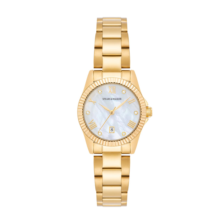 Damen Quarzuhr gelbgold Edelstahl gelbgold