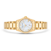 Damen Quarzuhr gelbgold Edelstahl gelbgold