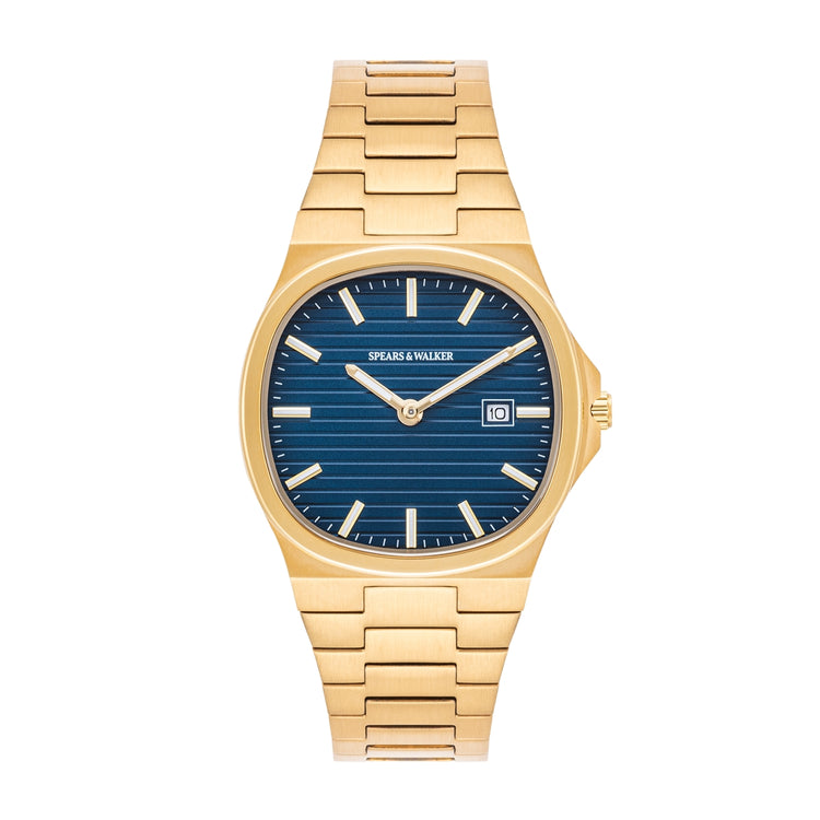 Herren Quarzuhr gelbgold Edelstahl gelbgold