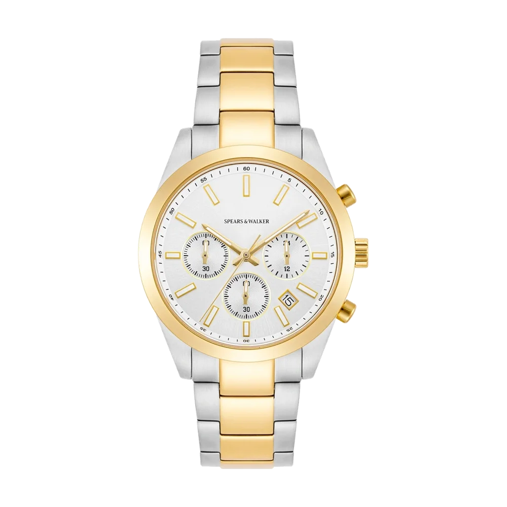Herren Chronograph bicolor Edelstahl bicolor